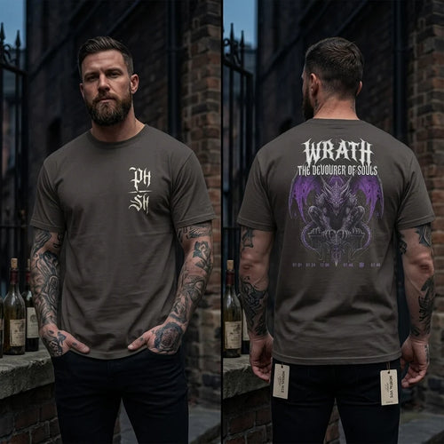 Unisex Garment-Dyed Heavyweight T-Shirt – "Wrath: The Devourer of Souls"